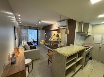 Foto 01 · Apartamento quarto e sala com lavabo e varanda, mobiliado para aluguel. Jazz Graça, 60m2. Andar alto