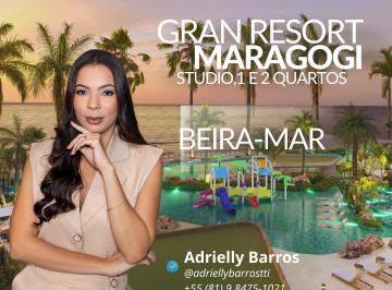 Apartamento de 1 quarto, Barra Grande · Flat em Maragogi | Beira-mar | Gran Resort no melhor trecho de Praia!
