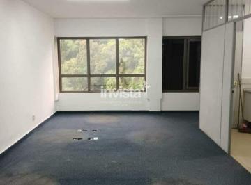 Comercial · 88m² · 1 Quarto · Conjunto Comercial para Alugar no Centro de Santos – 87,98 m², 1 Quarto, 2 Salas e 2 Banheiros