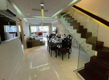 Apartamento · 137m² · 3 Quartos · 2 Vagas · Cobertura 3 dormitórios na Aparecida - Santos/SP