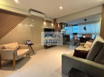 Sala de Estar · Apartamento à Venda de 3 Quartos, com suíte no Manhattan Square Tribeca - Paralela - Salvador - BA.