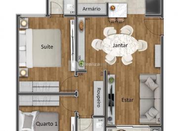 Apartamento · 70m² · 2 Quartos · Apartamento à venda em Taubaté, Residencial Portal da Mantiqueira, com 2 quartos, com 70 m²