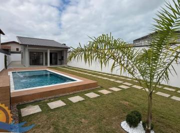 Foto 01 · Casa à venda em Itanhaém-SP, Cibratel: 3 quartos, 1 suíte, 2 salas, 2 banheiros, 3 vagas, 100m². Apr