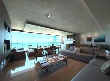 Sala ampla vista mar | Borges Realty · Apartamento à venda em Jaguaribe, Salvador - 3 suítes, 242m², 4 vagas e lazer completo