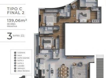 Apartamento · 139m² · 3 Quartos · 2 Vagas · Apartamento Alto Padrão em Centro, Joinville/SC