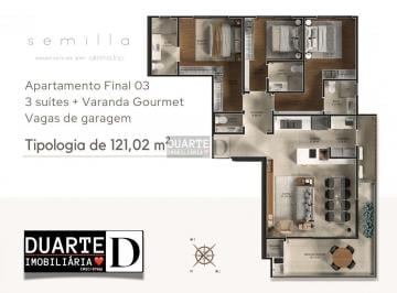 Apartamento · 121m² · 3 Quartos · 2 Vagas · Ápice do Alto Padrão: Semilla