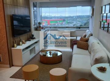 Sala/ Varanda · Apartamento de 3 quartos, sendo 02 suítes, com 79m² no Brisas Residencial Clube - Paralela - Salvado