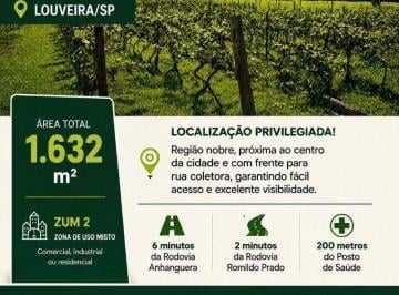 1772cfb82c105140c5323a28c8bebedb6d0b4758 · Terreno à venda, 1632 m² por R$ 1.333.600,00 - Vila Pasti - Louveira/SP