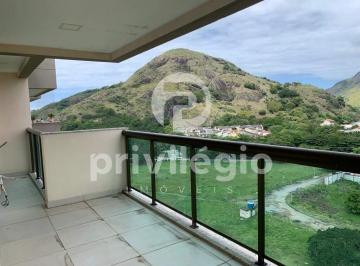 Apartamento · 140m² · 4 Quartos · 2 Vagas · Cobertura exclusiva no Recreio dos Bandeirantes — 4 quartos, 2 suítes, com vista montanha