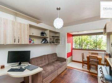 Apartamento de 1 quarto, Porto Alegre · Apartamento para Venda - 43m², semi mobiliado, 1 dormitório, churrasqueira e 1 v