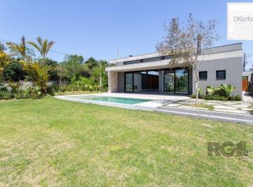 Casa · 389m² · 4 Quartos · 4 Vagas · Casa Le Mans, uma residência térrea de esquina com 389,48m2 de área coberta