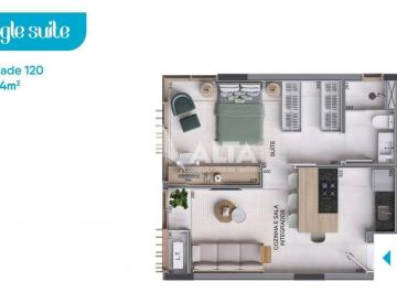 Apartamento · 43m² · 1 Quarto · 1 Vaga · Vendo Aura Noroeste