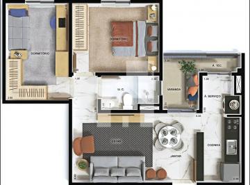 Apartamento · 58m² · 2 Quartos · 1 Vaga · Apartamento em Jardim do Lago, Jundiaí/SP de 58m² 2 quartos à venda por R$ 550.000,00