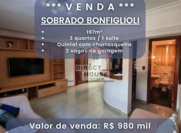 Casa · 197m² · 3 Quartos · 2 Vagas · Casa em Jardim Bonfiglioli, São Paulo/SP de 197m² 3 quartos à venda por R$ 980.000,00