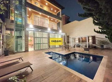 Casa · 524m² · 4 Quartos · 6 Vagas · Sobrado Residencial de Luxo com 4 Suítes, 6 Vagas e Vista para Lago – Parque Terra Nova II, SBC