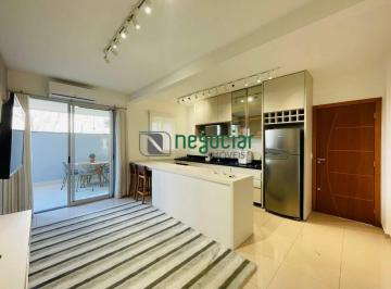 Apartamento · 65m² · 1 Quarto · 1 Vaga · FLAT MOBILIADO COM ÁREA PRIVATIVA A VENDA | JARDIM DA CIDADE | ACEITA FINANCIAMENTO!