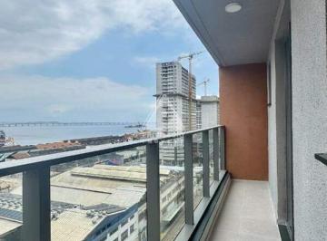 Vista do apartamento · Rio Energy: Apto 2 Quartos (1 suíte) com vaga - Vista Baia de Guanabará - Porto Maravilha, RJ