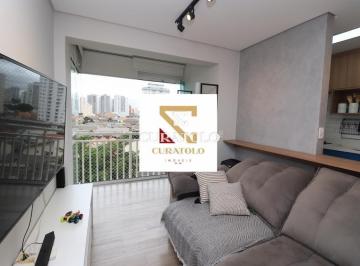 Apartamento · 52m² · 2 Quartos · 1 Vaga · EDIFICIO ATTIMO TATUAPÉ - Apartamento á venda 56 m², varanda, 2 vagas, no Tatuapé, São Paulo.