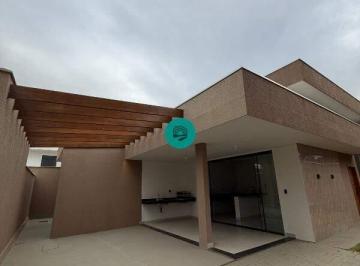 Casa · 116m² · 3 Quartos · 3 Vagas · Casa Linear Moderna no Lundcea em Lagoa Santa com Fachada Imponente e Área Gourmet Integrada