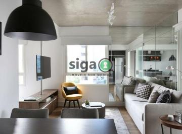 Apartamento · 64m² · 1 Quarto · 1 Vaga · Studio com 64m², no Brooklin, com 1 quarto, 2 banheiros e 1 vaga, Mobiliado para Venda
