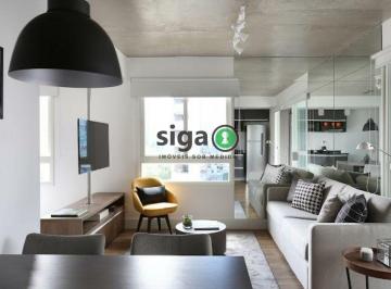 Apartamento · 64m² · 1 Quarto · 1 Vaga · Studio com 64m², no Brooklin, com 1 quarto, 2 banheiros e 1 vaga, Mobiliado para Locação