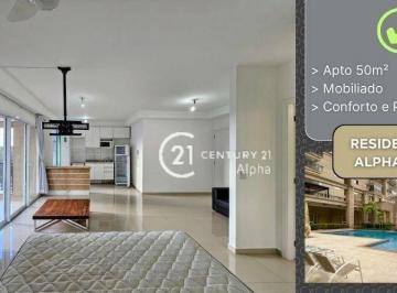 99592041817420014055999eb3ce9e0cbda360e7 · Apartamento com 1 dormitório para alugar, 50 m² por R$ 4.915,16/mês - Sítio Tamboré Alphaville - Bar
