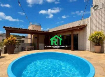 Piscina · Cobertura com 3 quartos (2 suítes), 1 vaga e lazer à venda no Tombo, Guarujá