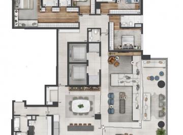 Apartamento de 4 quartos, São Paulo · Parque Global / Andar altissimo 384m² / Condominio Resort / Internacional