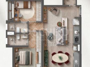 Apartamento · 63m² · 2 Quartos · 1 Vaga · Apartamento 2 suítes, lavabo, 1 vaga