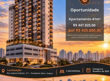 Apartamento de 2 quartos, Osasco · LIVE ALTINO | APARTAMENTO DE 41 M² POR R$ 425 MIL! EM OBRAS, DA DUBAI COM, ENTREGA EM 2028.