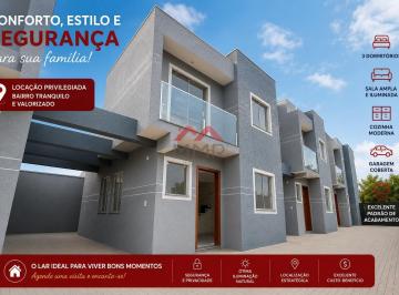 Casa · 72m² · 3 Quartos · SOBRADOS EM CONDOMÍNIO A VENDA NO VITÓRIA RÉGIA - CIDADE INDUSTRIAL DE CURITIBA!