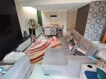 ampla sala de estar e jantar  · Pq Espacial-SBC-SP>Sobrado luxo fino acabamento 4 suite amplas 1c/closet,Sala 2ambientes,cozinha,