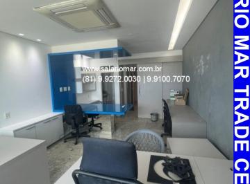 Foto 01 · Sala Comercial no Empresarial Rio Mar Trade Center  Venda ou Locação  Pina, Recife-PE  30,50m²  1 Va