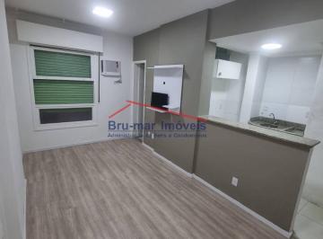 Apartamento · 25m² · 1 Quarto · 1 Vaga · Kitnet toda reformada, em prédio de frente para a praia da Aparecida, 25m²