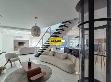 Casa · 464m² · 3 Quartos · 6 Vagas · Sobrado de Alto Padrão no Swiss Park SBC – 4 Suítes, Cinema, Piscina Aquecida e Vista Deslumbrante