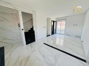 7acdcb4090bfefb0209a41a3d4dd5655975ea6f6 · Casa Triplex com 2 dormitórios à venda, 88 m² por R$ 599.000 - Vila Guilhermina - Praia Grande/SP