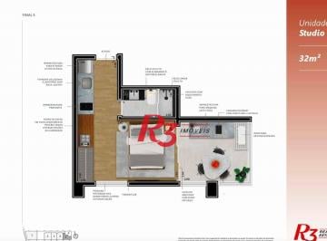 f76c91b406511c8e20ae96cad48a80a08e4c269e · Studio à venda, 32 m² por R$ 509.000,00 - Boqueirão - Santos/SP