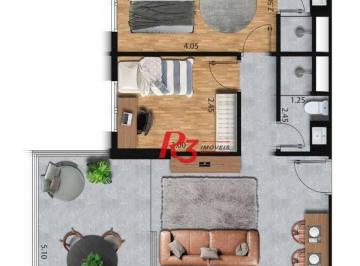 139275644cab96a0fd1f83ee6fc2cb846669cf4f · Apartamento com 2 dormitórios à venda, 69 m² por R$ 660.591,00 - José Menino - Santos/SP