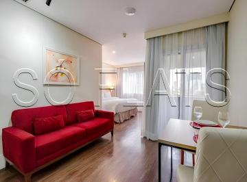 Apartamento · 32m² · 1 Quarto · 1 Vaga · Flat Transamérica Berrini disponível para locação com 32m², 01 dormitório e 01 vaga de garagem.
