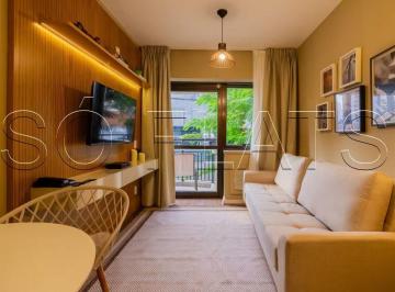 Apartamento · 36m² · 1 Quarto · 1 Vaga · Flat 36m² à venda no Itaim Bibi | Varanda, serviços e alta rentabilidade