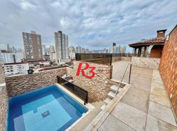 5cbc2af13db776db3c54146abe807e2af2970caa · Cobertura com 3 dormitórios à venda, 170 m² por R$ 980.000,00 - Campo Grande - Santos/SP