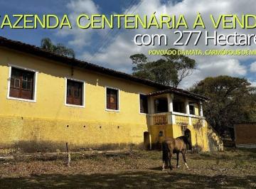 Rural · 2770307m² · 11 Quartos · 2 Vagas · Fazenda Centenária à venda, com 277 Hectares - Povoado da Mata, Carmópolis de Minas - MG