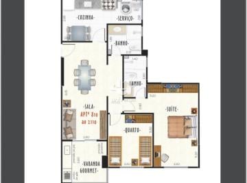 Apartamento · 93m² · 2 Quartos · 1 Vaga · Apartamento Novo com Suíte e Varanda Gourmet no São Mateus
