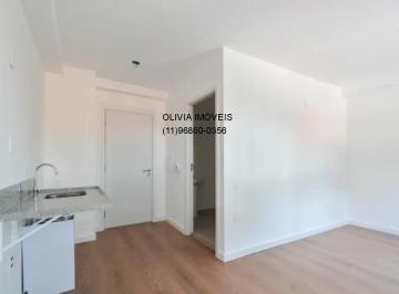 Foto 01 · Studio residencial com 27m² de área útil, ambientes integrados, com piso laminado em Moema poucos mi