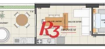 39487b4205522f3c398a19792f480c9464a41998 · Apartamento Garden com 1 dormitório à venda, 73 m² por R$ 820.000,00 - Ponta da Praia - Santos/SP