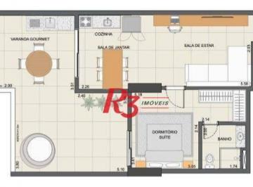 dc5c38e9eccedbcb7a579e15b00f35b484302b30 · Apartamento Garden com 1 dormitório à venda, 89 m² por R$ 850.000,00 - Ponta da Praia - Santos/SP
