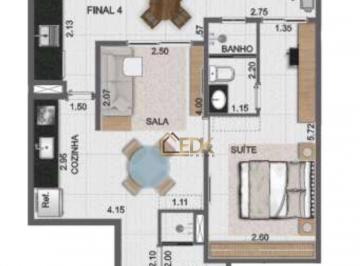 a146b658af0276ee0aeb61655ece0b58f8294db1 · Apartamento com 1 dormitório à venda, 52 m² por R$ 353.000,00 - Indaiá - Caraguatatuba/SP