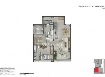 Apartamento · 77m² · 2 Quartos · 1 Vaga · Apartamento em Cerqueira César, São Paulo/SP de 77m² 2 quartos à venda por R$ 2.025.000,00