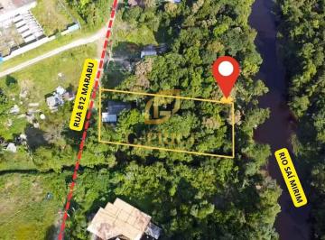 Casa · 1450m² · 2 Quartos · Chácara com 1450m² de Terreno fundos com o Rio Saí Mirim na Região Central