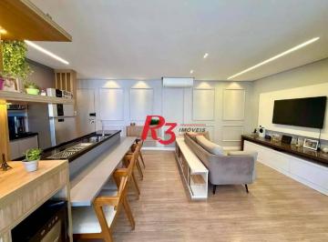 6f3d97f6609585df595d301fe15037d128ab8a0f · Apartamento com 2 dormitórios à venda, 77 m² por R$ 1.100.000,00 - Ponta da Praia - Santos/SP